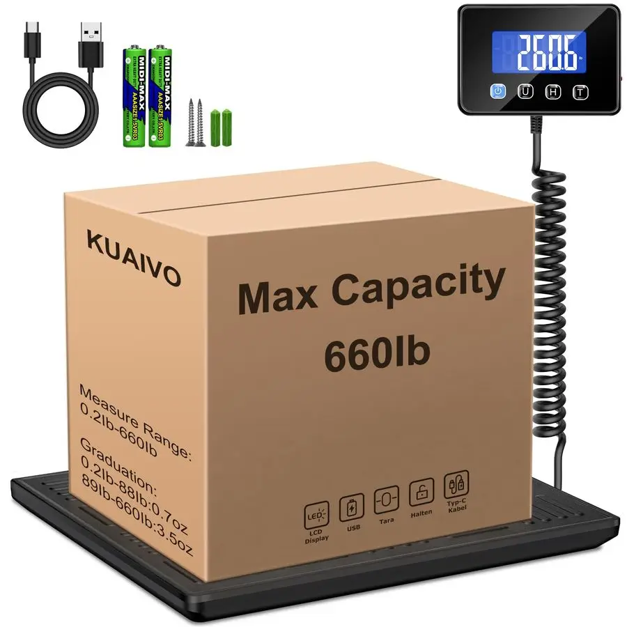 Scale, 660lbs Heavy Duty Digital Luggage Scale for Packages, 0.35oz High Accurate Postage Scale for Small Business, Warehouse, H
Scale, 660lbs Heavy Duty Digital Luggage Scale for Packages, 0.35oz High Accurate Postage Scale for Small Business, Warehouse, H