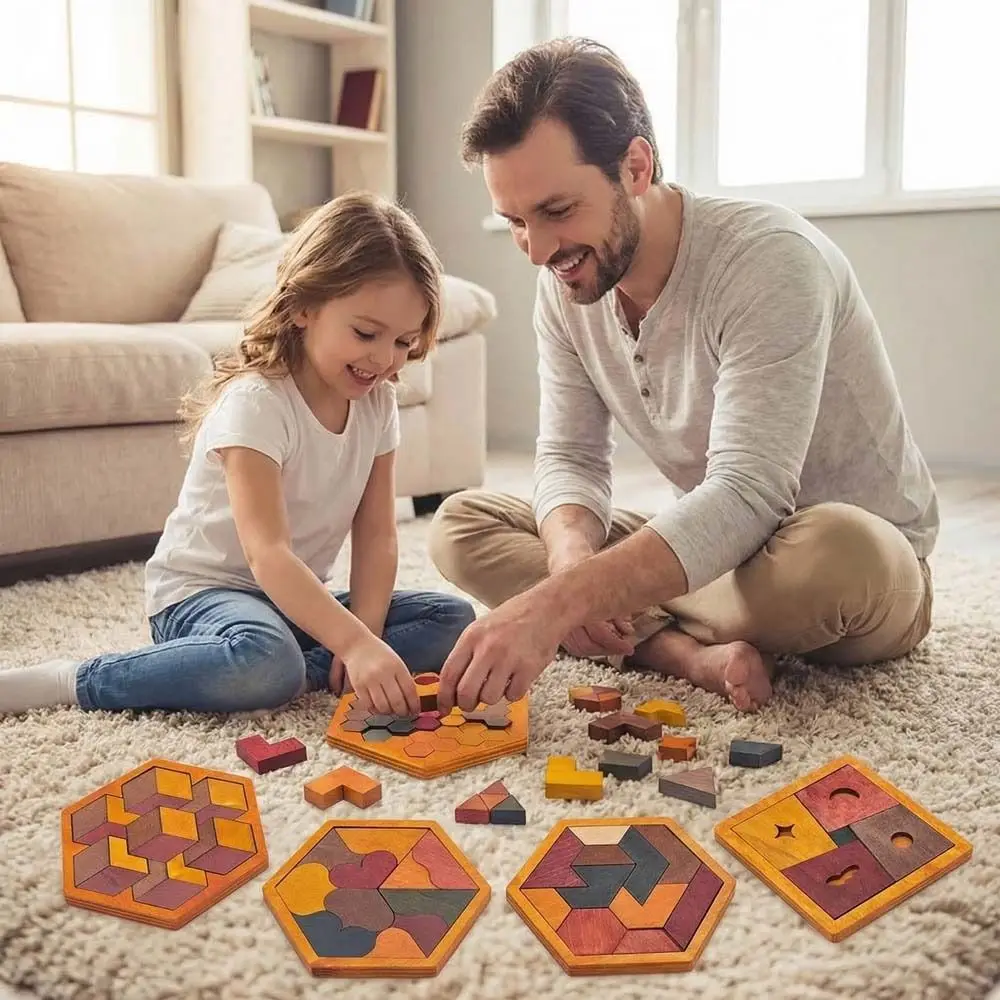 Pattern Cognitive Wooden Tangram Puzzle Challenges Interactive Montessori Puzzles Logical Thinking Hexagonal
Pattern Cognitive Wooden Tangram Puzzle Challenges Interactive Montessori Puzzles Logical Thinking Hexagonal
