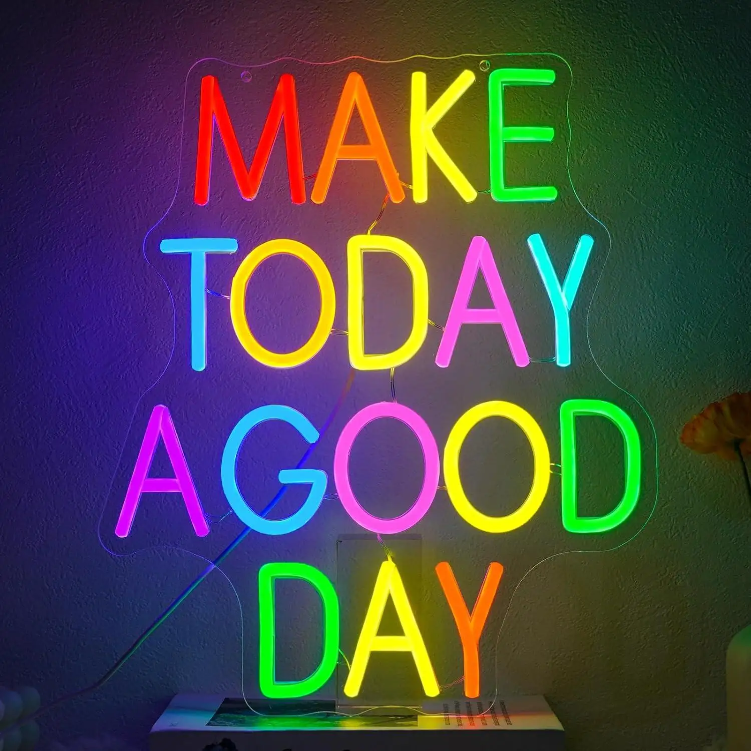 Неоновая вывеска «Сделай сегодня хорошим днем», регулируемая по яркости, вдохновляющая неоновая подсветка для спальни, клуба, свадьбы, вечеринки, кафе, декора, подарков на день рождения
Неоновая вывеска «Сделай сегодня хорошим днем», регулируемая по яркости, вдохновляющая неоновая подсветка для спальни, клуба, свадьбы, вечеринки, кафе, декора, подарков на день рождения