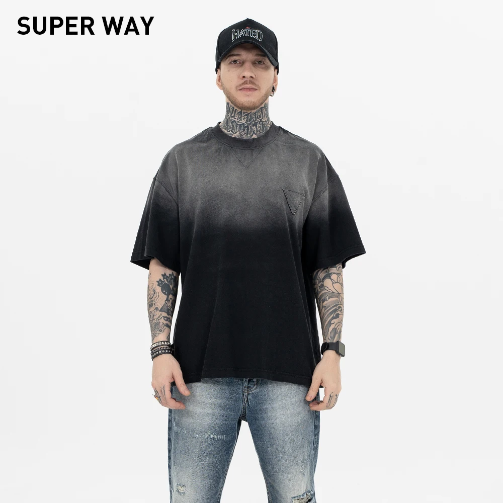 Superway Original Design Vintage Gradient Men's T-Shirts Casual Short Sleeves Cotton Tees Hip Hop High Street American Style Top
Superway Original Design Vintage Gradient Men's T-Shirts Casual Short Sleeves Cotton Tees Hip Hop High Street American Style Top