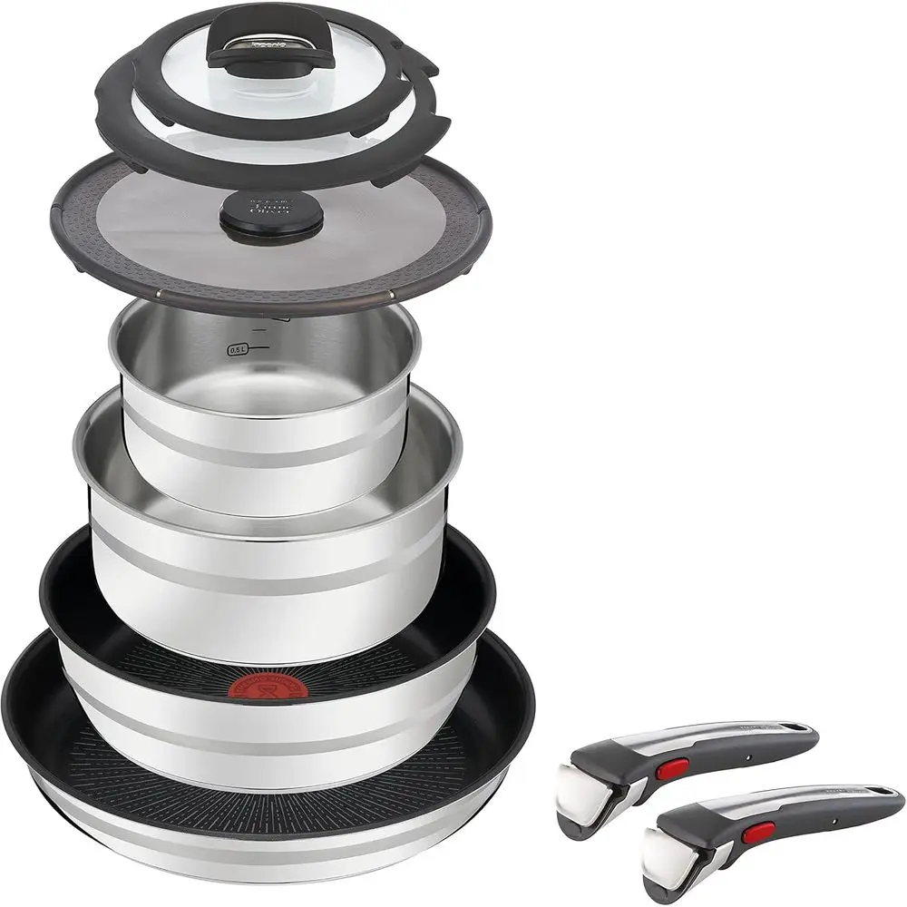 Jamie Oliver by Teal L9769932 Set 9PCS G6 JO ING6 SS DE Stack.P&P STLS ST, StainlSteel/Black
Jamie Oliver by Teal L9769932 Set 9PCS G6 JO ING6 SS DE Stack.P&P STLS ST, StainlSteel/Black