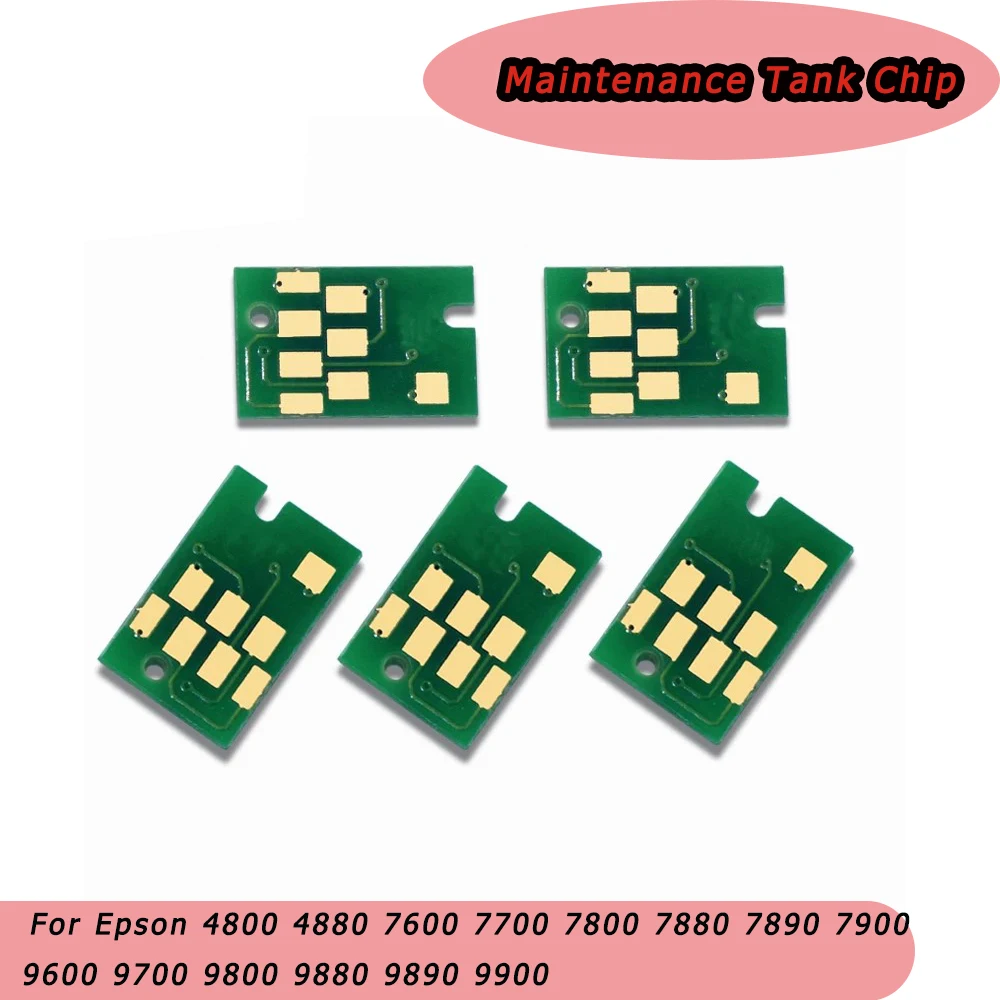 Maintenance Tank Chip C12C890191 For Epson 4800 4880 7600 7700 7800 7880 7890 7900 9600 9700 9800 9880 9890 9900 11880 11880C
Maintenance Tank Chip C12C890191 For Epson 4800 4880 7600 7700 7800 7880 7890 7900 9600 9700 9800 9880 9890 9900 11880 11880C