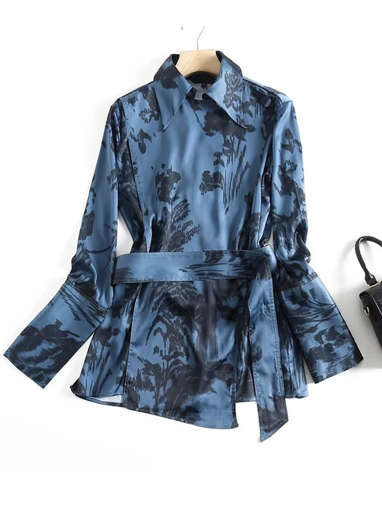 YENKYE New 2023 Women Floral Print Wrap Shirt Long Sleeve With Belt Ladies Spring Vintage Blouse Tops
YENKYE New 2023 Women Floral Print Wrap Shirt Long Sleeve With Belt Ladies Spring Vintage Blouse Tops