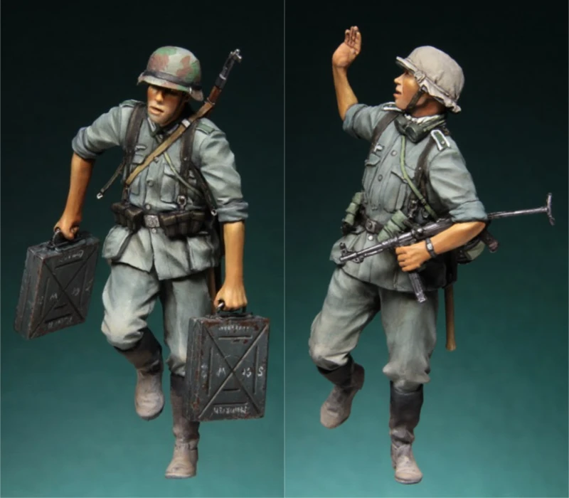 1/35 Scale Die-Cast Resin Figure Model Kit WWII German Ammo Carrier & Infantry NCO 2 Figures Unassembled and Unpainted
1/35 Scale Die-Cast Resin Figure Model Kit WWII German Ammo Carrier & Infantry NCO 2 Figures Unassembled and Unpainted