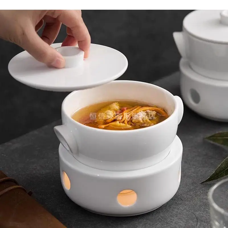 Pure White Ceramic Bowl with Lid Insulation Furnace Soup Dessert Steamed Egg Bowls Molecular Cooking Special Tableware
Pure White Ceramic Bowl with Lid Insulation Furnace Soup Dessert Steamed Egg Bowls Molecular Cooking Special Tableware