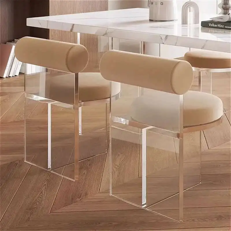 Modern Simple Dining Chair Makeup Stool Transparent Originality Dining Chair Fabric Art Fallow Home Furniture Cadeira FYDC
Modern Simple Dining Chair Makeup Stool Transparent Originality Dining Chair Fabric Art Fallow Home Furniture Cadeira FYDC