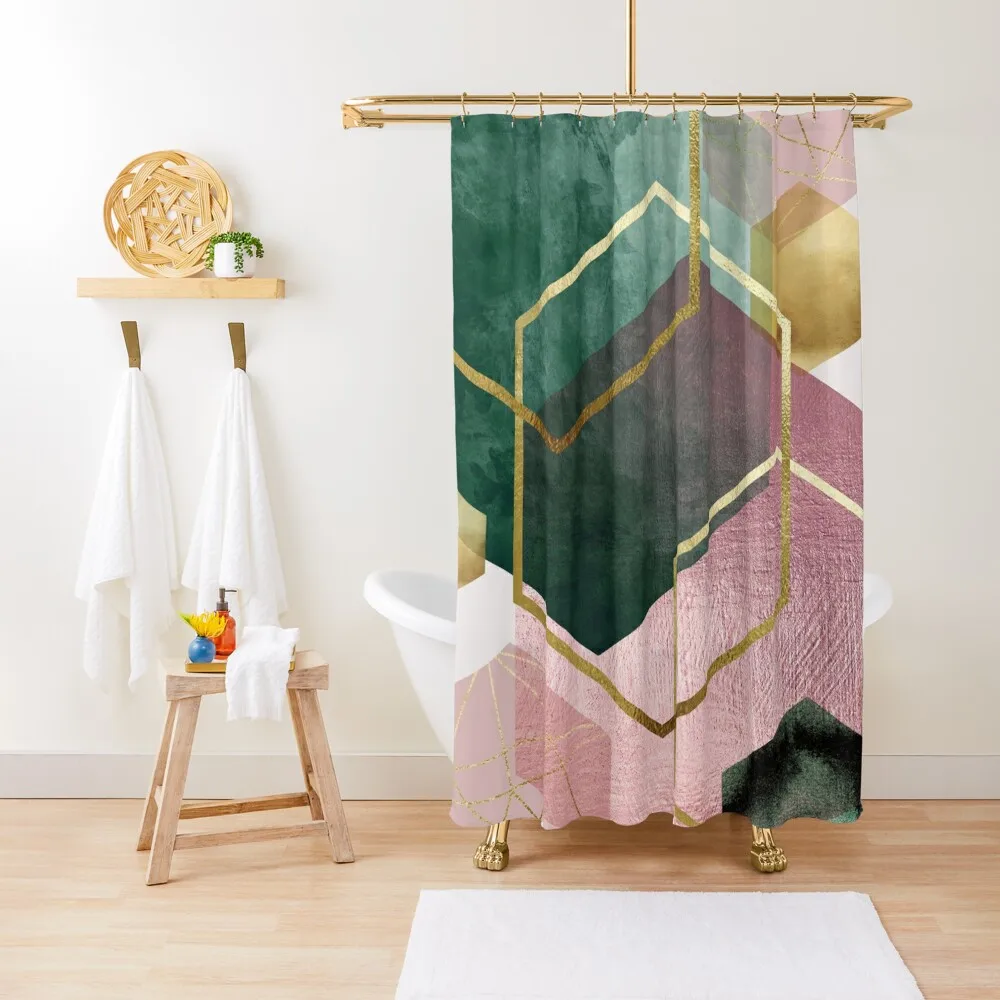 Emerald Green and Pink Geo No 1 Shower Curtain Bathroom Deco Washable Waterproof Fabric Shower Curtain
Emerald Green and Pink Geo No 1 Shower Curtain Bathroom Deco Washable Waterproof Fabric Shower Curtain
