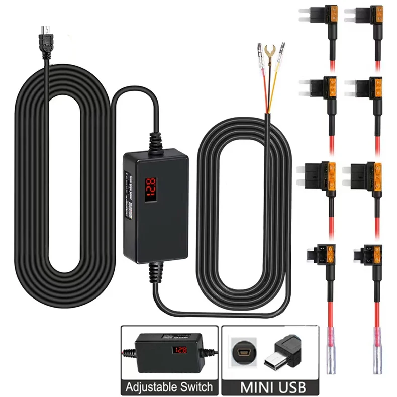 for KAWA Dash Cam 12V 24V to 5V Hardwire Kit mini Usb 24H Parking Surveillance Cable Compatible for KAWA D8 / D10
for KAWA Dash Cam 12V 24V to 5V Hardwire Kit mini Usb 24H Parking Surveillance Cable Compatible for KAWA D8 / D10