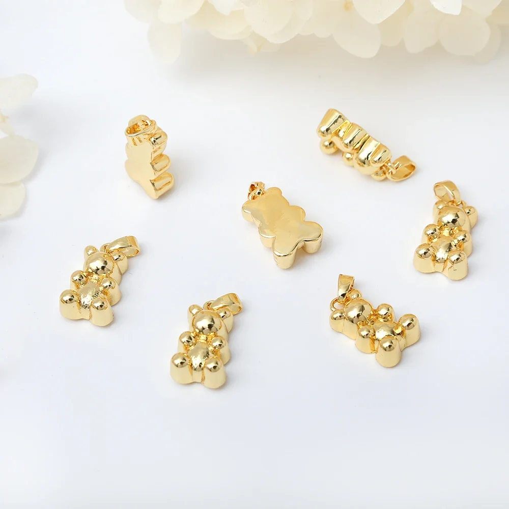 Cute Animal Teddy Bear Charms With Bail Brass Gummy Bear Dangle Pendants For Diy Bracelet Necklace Jewelry Making Accessories
Cute Animal Teddy Bear Charms With Bail Brass Gummy Bear Dangle Pendants For Diy Bracelet Necklace Jewelry Making Accessories