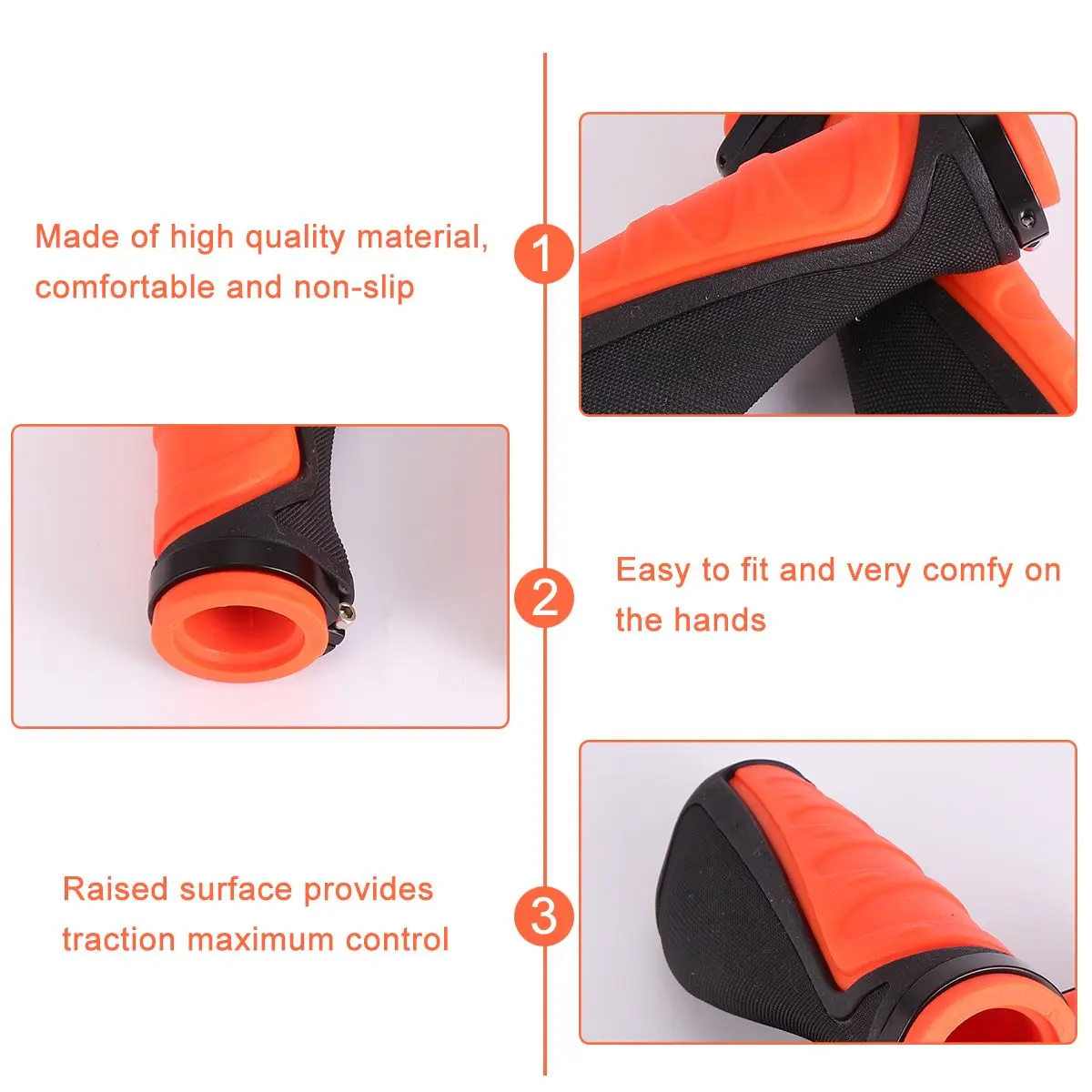 2Pcs Mountain Bike Handlebar Grips Non Slip Comfort Rubber Plastic Cycling Hand Grip Covers for Bicycle Handlebars
2Pcs Mountain Bike Handlebar Grips Non Slip Comfort Rubber Plastic Cycling Hand Grip Covers for Bicycle Handlebars