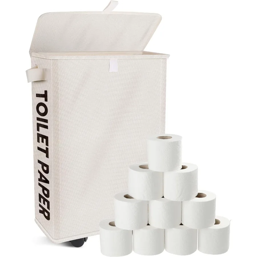 Очень большое хранилище туалетной бумаги объемом 35 л с крышкой для организации ванной комнаты, вмещает 20 обычных или 15 мегапирожных рулонов, портативная бежевая салфетка
Очень большое хранилище туалетной бумаги объемом 35 л с крышкой для организации ванной комнаты, вмещает 20 обычных или 15 мегапирожных рулонов, портативная бежевая салфетка