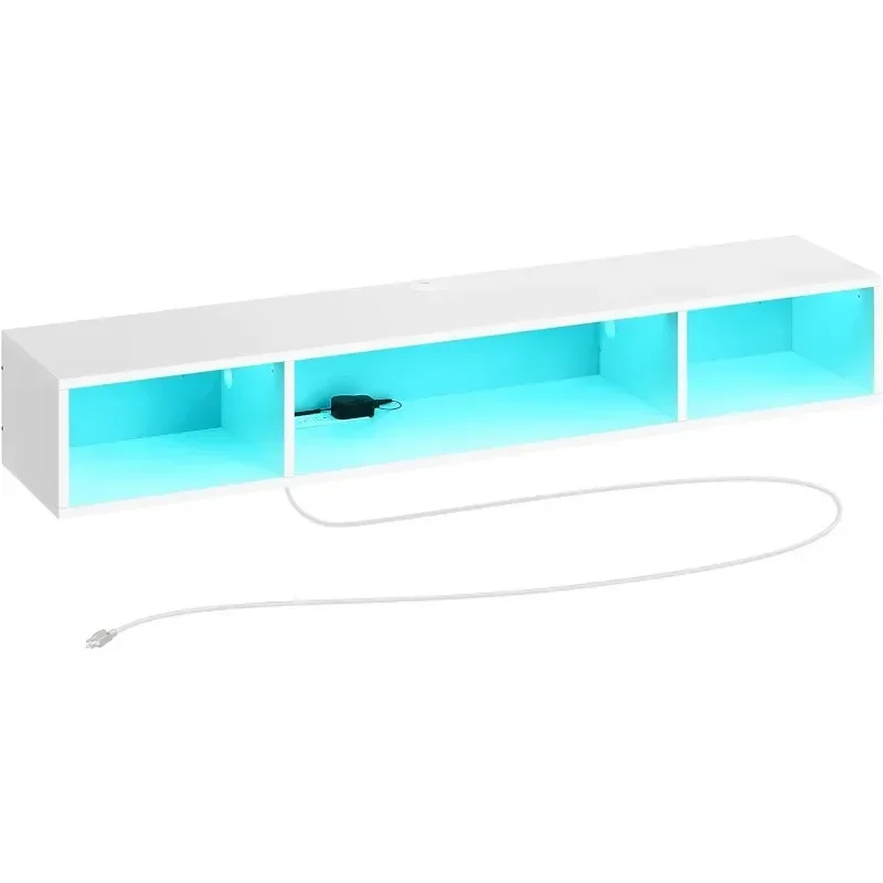 Rolanstar TV Stand with Power Outlet Floating TV Stand with RGB Lights 55.1" Wall Mounted TV Shelf White Media Console
Rolanstar TV Stand with Power Outlet Floating TV Stand with RGB Lights 55.1" Wall Mounted TV Shelf White Media Console