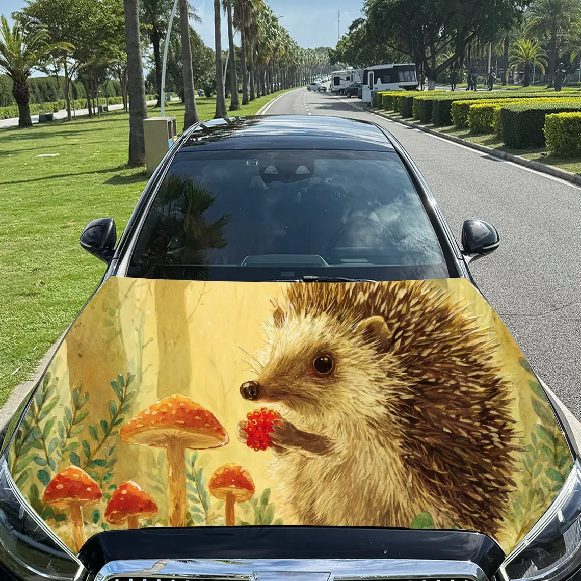 Enchanting Hedgehog in a Mushroom Grove PVC Car Engine Hood Vinyl Wraps, Self-Adhesive Waterproof Car Hood Decal Sticker, Car De
Enchanting Hedgehog in a Mushroom Grove PVC Car Engine Hood Vinyl Wraps, Self-Adhesive Waterproof Car Hood Decal Sticker, Car De