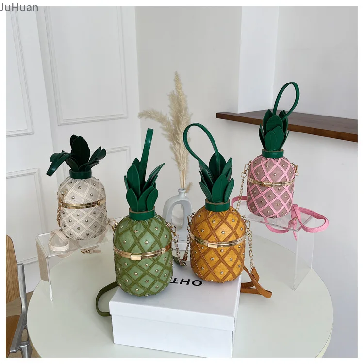 Personalized Pineapple Modeling Bag Women's Small Fresh Literary Girl Single Shoulder Crossbody Rivet Chain Cylindrical Bags
Personalized Pineapple Modeling Bag Women's Small Fresh Literary Girl Single Shoulder Crossbody Rivet Chain Cylindrical Bags