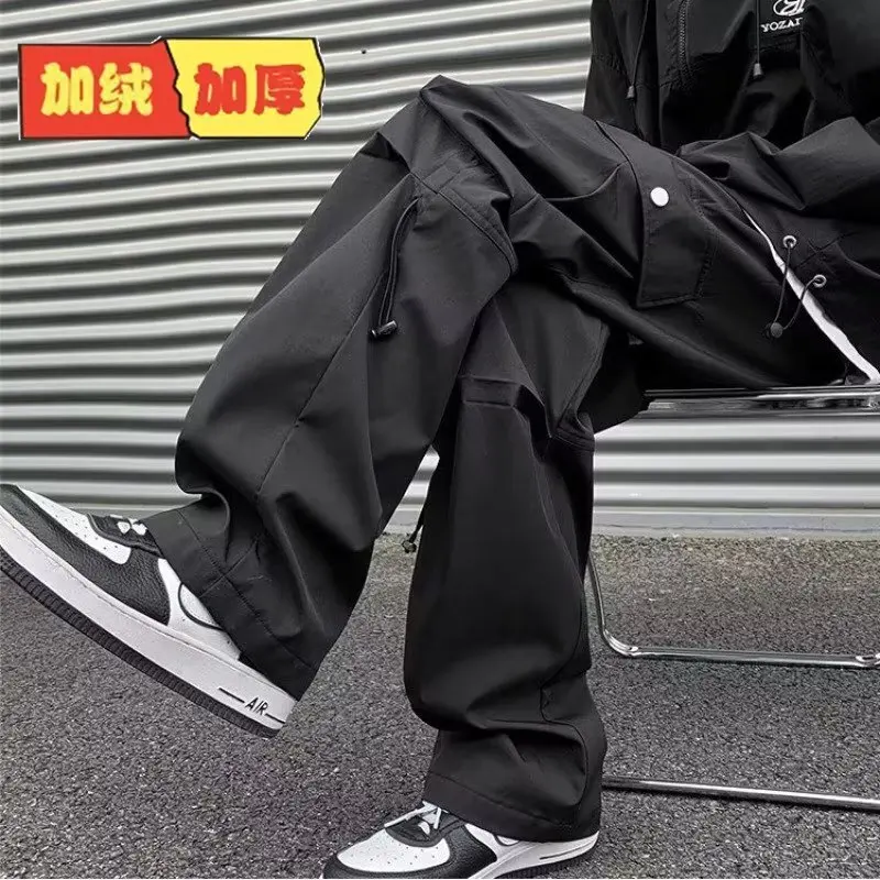 Spring Autumn Men's Work Big Pocket Functional Cargo Pants Casual Thick Velvet Warm Loose Straight Sweatpants
Spring Autumn Men's Work Big Pocket Functional Cargo Pants Casual Thick Velvet Warm Loose Straight Sweatpants