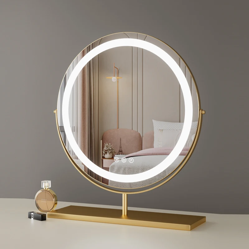 Simple makeup mirror with lamp desktop desktop home led smart dressing mirror bedroom ins wind, beauty mirror
Simple makeup mirror with lamp desktop desktop home led smart dressing mirror bedroom ins wind, beauty mirror