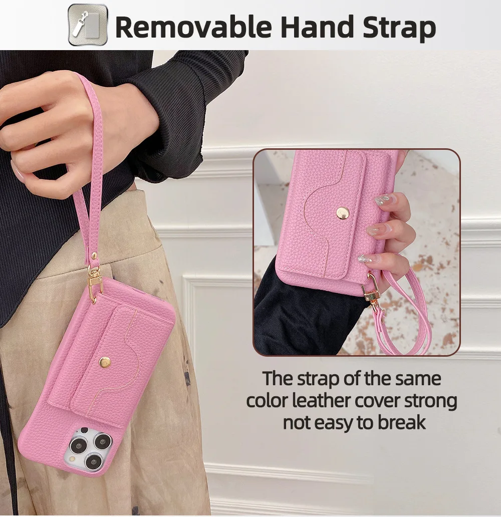 Litchi Peel Pattern PU Leather Case For iPhone 11 12 13 14 15 16 17 Pro Max Plus Small Mirror Card Holder Lanyard Wallet Cover
Litchi Peel Pattern PU Leather Case For iPhone 11 12 13 14 15 16 17 Pro Max Plus Small Mirror Card Holder Lanyard Wallet Cover