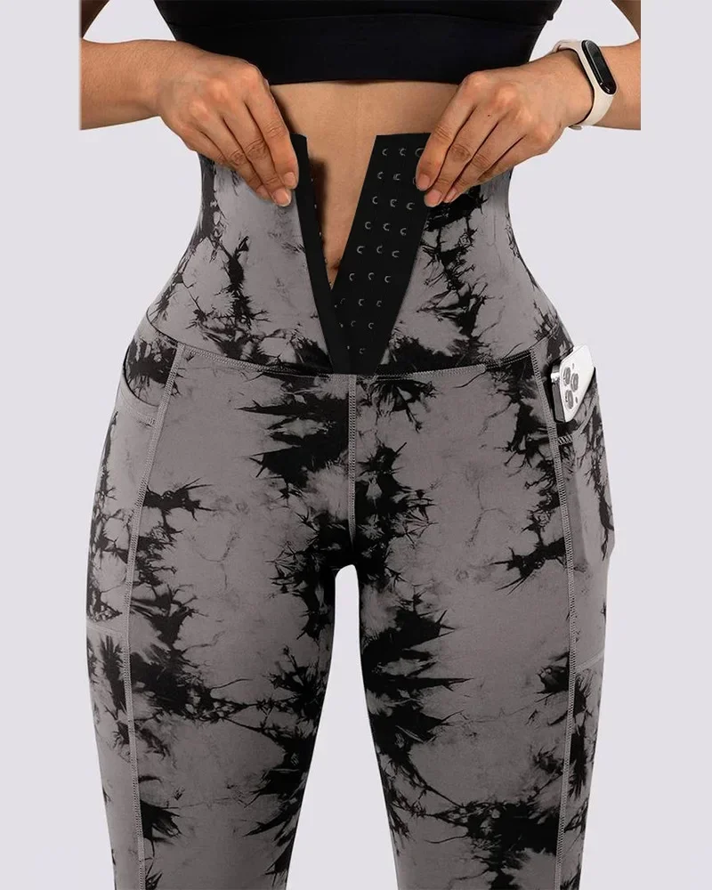 Tie Dye Print Tummy Control Butt Lifting Pocket Design Yoga Pants Women Slim Sexy Ankle Length Pants Leggings
Tie Dye Print Tummy Control Butt Lifting Pocket Design Yoga Pants Women Slim Sexy Ankle Length Pants Leggings
