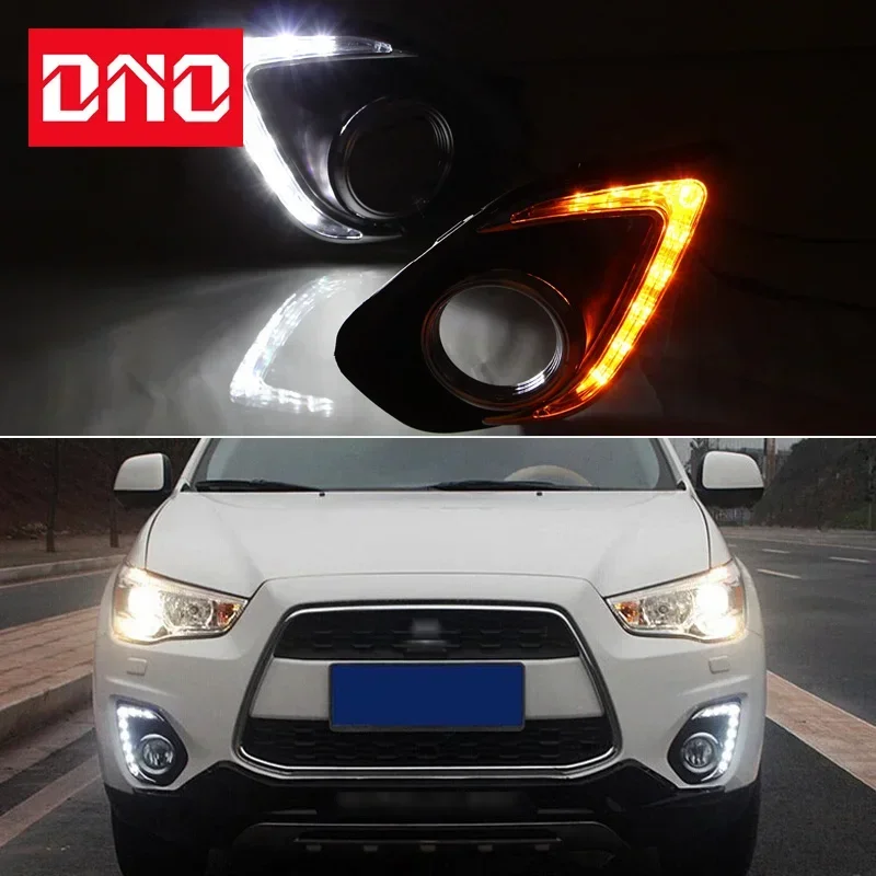 Car LED 12V Daylights For Mitsubishi ASX RVR 2013 - 2015 Yellow Turn Signal Daytime Running Headlamps Auto Driving Lamp Foglamps
Car LED 12V Daylights For Mitsubishi ASX RVR 2013 - 2015 Yellow Turn Signal Daytime Running Headlamps Auto Driving Lamp Foglamps