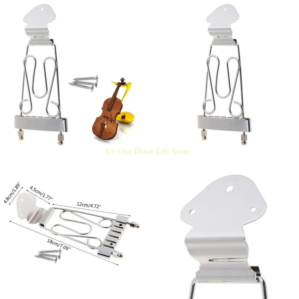 77UF Archtop Trapeze Short 6-струнный бридж для бас-гитары с винтами
77UF Archtop Trapeze Short 6-струнный бридж для бас-гитары с винтами