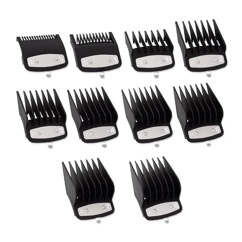 【ESSENTIALS 】Black 10-Pack Clipper Guard Set, Professional Quality, 1/16 Inch To 1 Inch, Fits Most Hair Clippers
【ESSENTIALS 】Black 10-Pack Clipper Guard Set, Professional Quality, 1/16 Inch To 1 Inch, Fits Most Hair Clippers