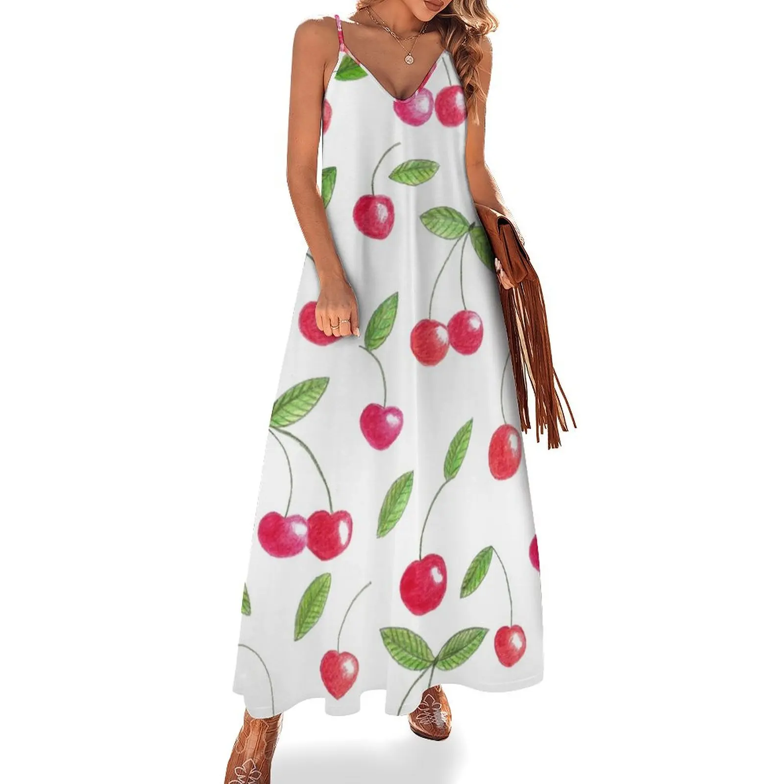 Red Cherries summer pattern Sleeveless Dress long sleeve dresses elegant women's sets
Red Cherries summer pattern Sleeveless Dress long sleeve dresses elegant women's sets