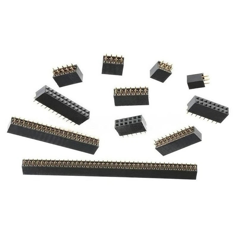 Connector 1PCS Pitch 2.54mm Double Row Female Seat, Row Female Socket 2 * 2P/3/4/5/6/8/10 P/12P/20P/40P
Connector 1PCS Pitch 2.54mm Double Row Female Seat, Row Female Socket 2 * 2P/3/4/5/6/8/10 P/12P/20P/40P