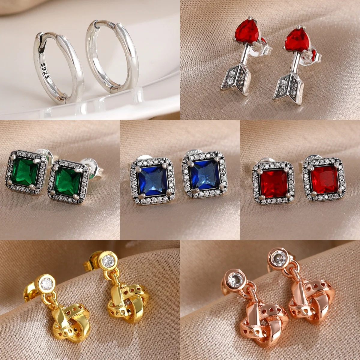 2026 Charm 925 Silver Moon Flower Snowflake Colorful Love Earrings, Suitable for European Women's Valentine's Day Jewelry Gifts
2026 Charm 925 Silver Moon Flower Snowflake Colorful Love Earrings, Suitable for European Women's Valentine's Day Jewelry Gifts