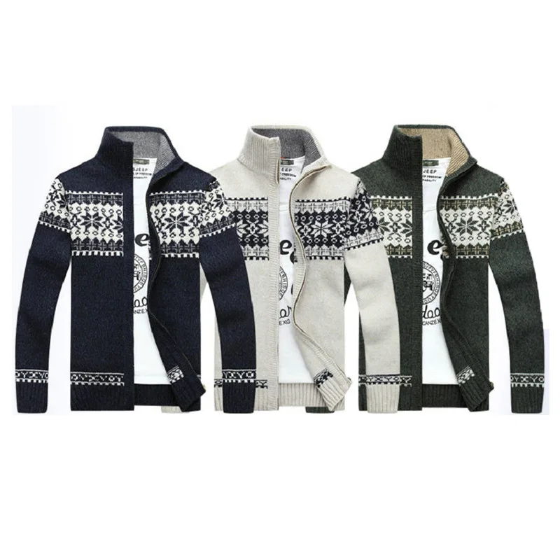 European and American Autumn and Winter Slim Fit Standing Neck Casual Cardigan Sweater
European and American Autumn and Winter Slim Fit Standing Neck Casual Cardigan Sweater