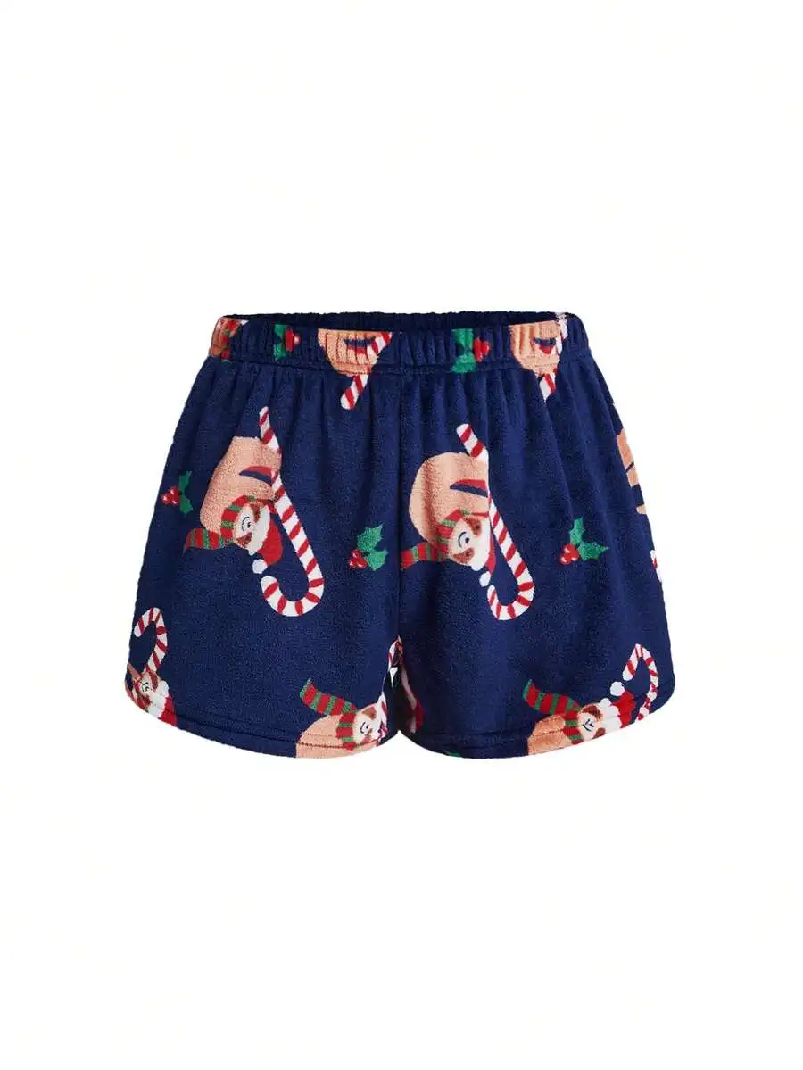 Fluffy Christmas Pajama Shorts For Women - Candy Cane Sloth Print Sleepwear Cozy Winter Loungewear
Fluffy Christmas Pajama Shorts For Women - Candy Cane Sloth Print Sleepwear Cozy Winter Loungewear