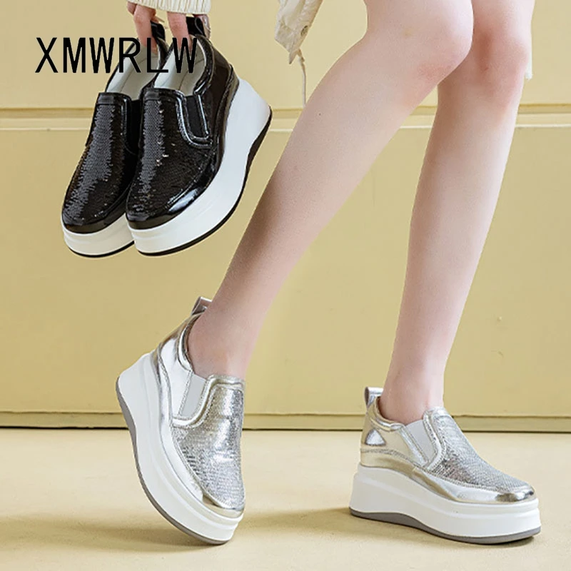 Женские туфли XMWRLW 2026: весенне-осенние лоферы на толстой подошве, женские повседневные туфли-слипоны на танкетке
Женские туфли XMWRLW 2026: весенне-осенние лоферы на толстой подошве, женские повседневные туфли-слипоны на танкетке