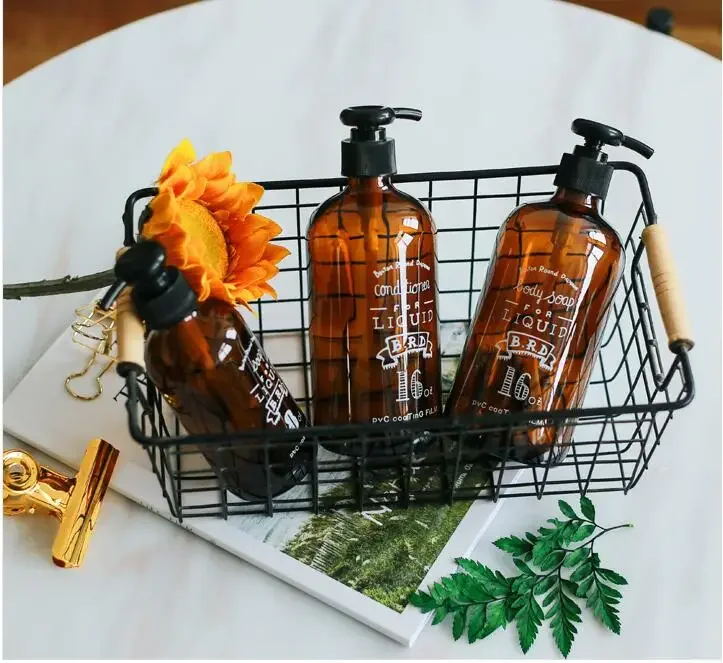 Nodic Style Brown Color Dispenser Hand-press Soap Bottle Bath Shower Liquid Bottle Shampoo & Conditioner Glass Dispenser Bottle
Nodic Style Brown Color Dispenser Hand-press Soap Bottle Bath Shower Liquid Bottle Shampoo & Conditioner Glass Dispenser Bottle
