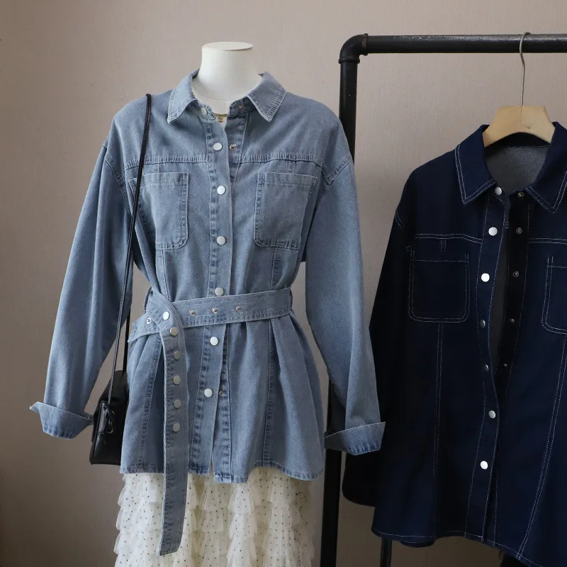 Джинсовый кардиган в стиле ретро «Гонконг», свободный крой, с поясом, средней длины, модный, для женщин
Джинсовый кардиган в стиле ретро «Гонконг», свободный крой, с поясом, средней длины, модный, для женщин