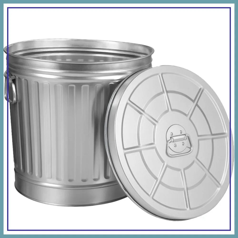 7 Gallon Galvanized Steel Trash Can with Lid - Durable Metal Bucket for Backyard, Lawn, Garden, Indoor/Outdoor Use, Weather-Resistant, 13 inch
7 Gallon Galvanized Steel Trash Can with Lid - Durable Metal Bucket for Backyard, Lawn, Garden, Indoor/Outdoor Use, Weather-Resistant, 13 inch