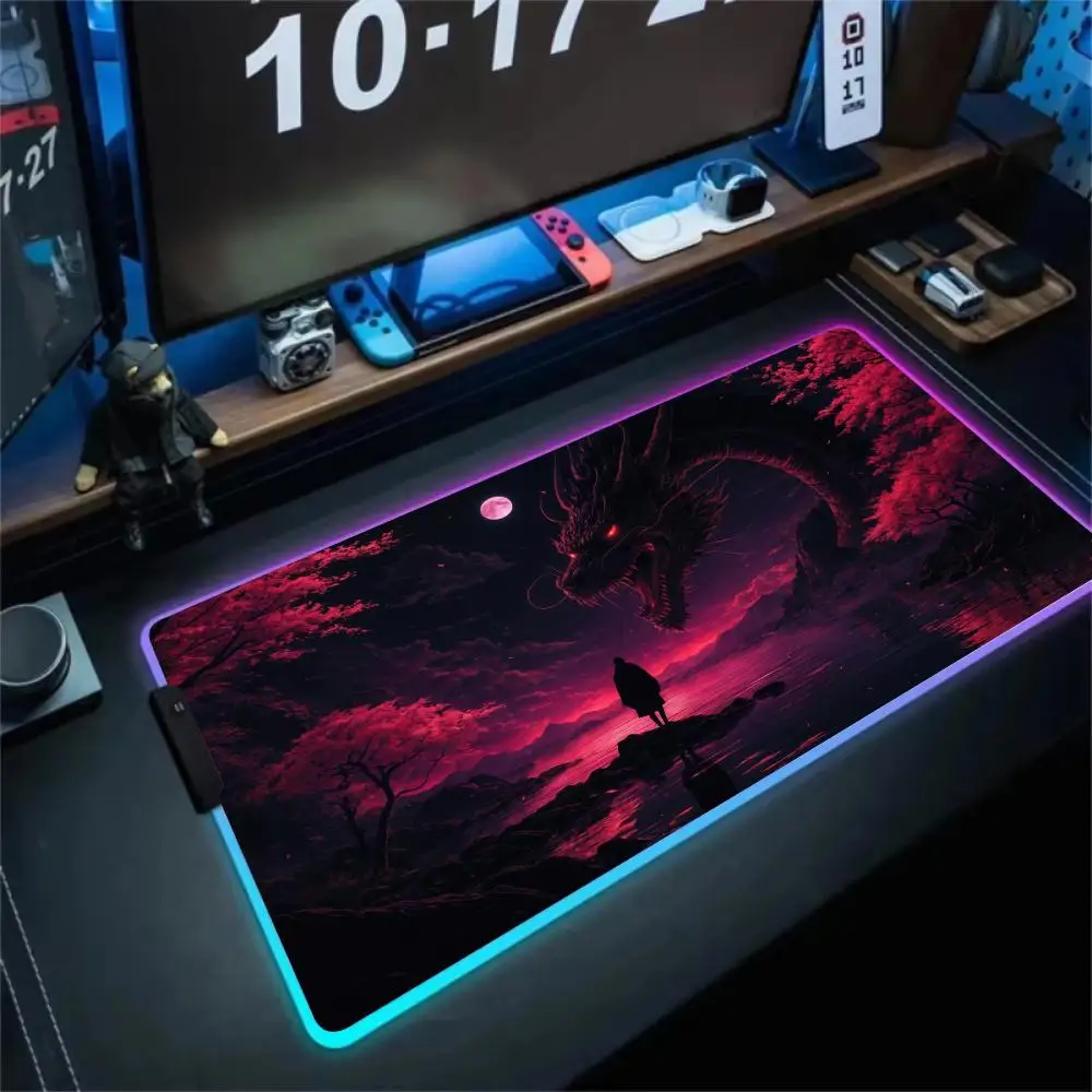 RGB anime Mouse pad Artistic fantasy dragon LED glow gaming mat Desk Mat rubber anti-slip Gaming keypad mousepad pc accessories
RGB anime Mouse pad Artistic fantasy dragon LED glow gaming mat Desk Mat rubber anti-slip Gaming keypad mousepad pc accessories