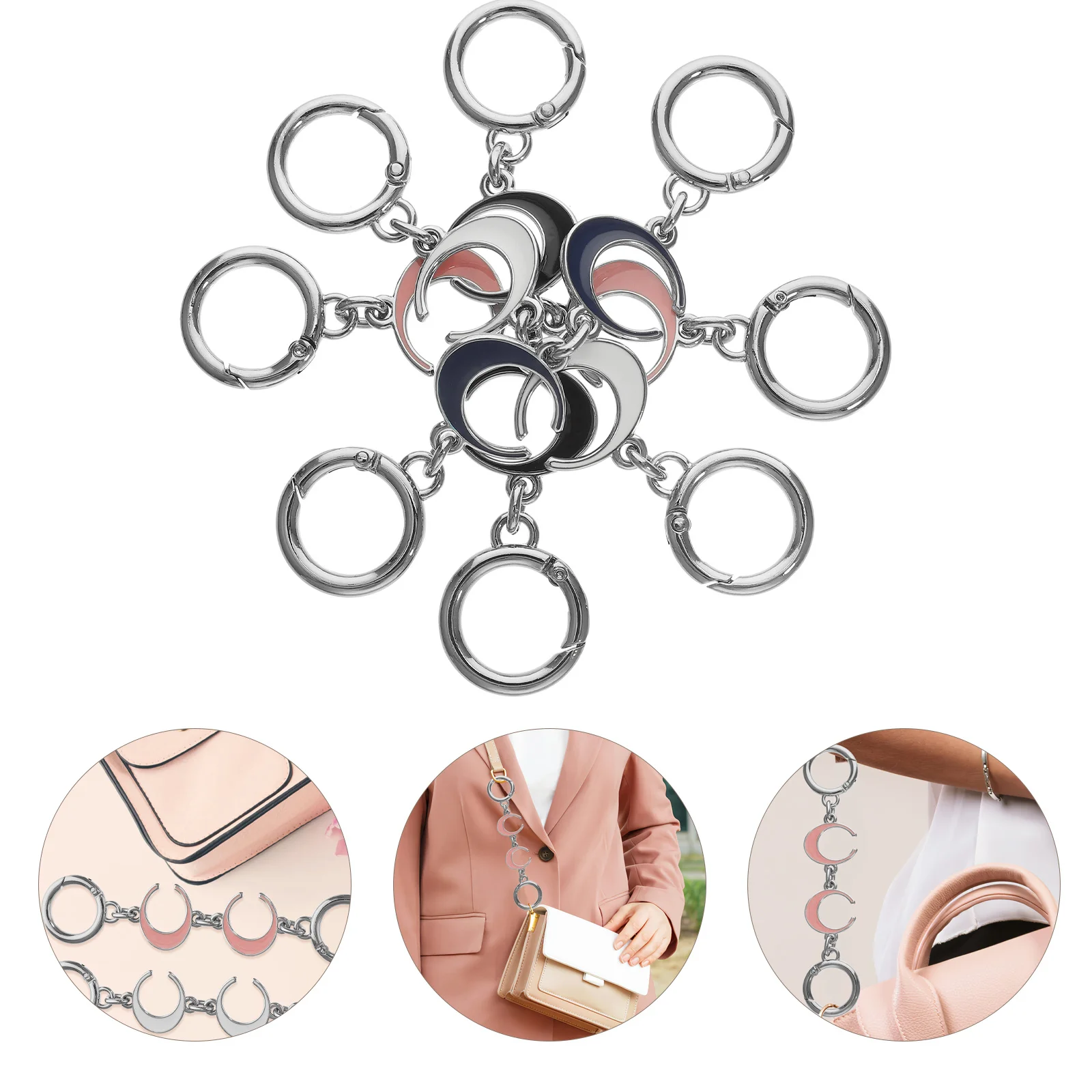 4pcs Bag Strap Shoulder Crossbody Tote Chain Alloy Moon Tape Purse Accessory Metal
4pcs Bag Strap Shoulder Crossbody Tote Chain Alloy Moon Tape Purse Accessory Metal