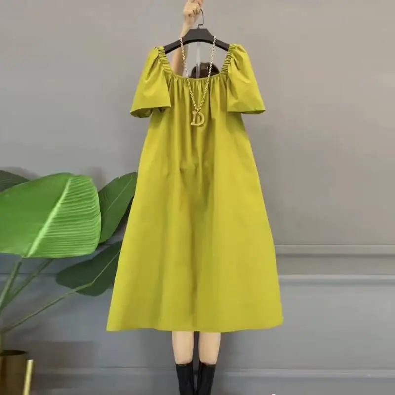 Stylish Solid Color Loose Folds Mini Dress Female Clothing 2023 Summer New Oversized Short Sleeve Office Lady Princess Dress
Stylish Solid Color Loose Folds Mini Dress Female Clothing 2023 Summer New Oversized Short Sleeve Office Lady Princess Dress