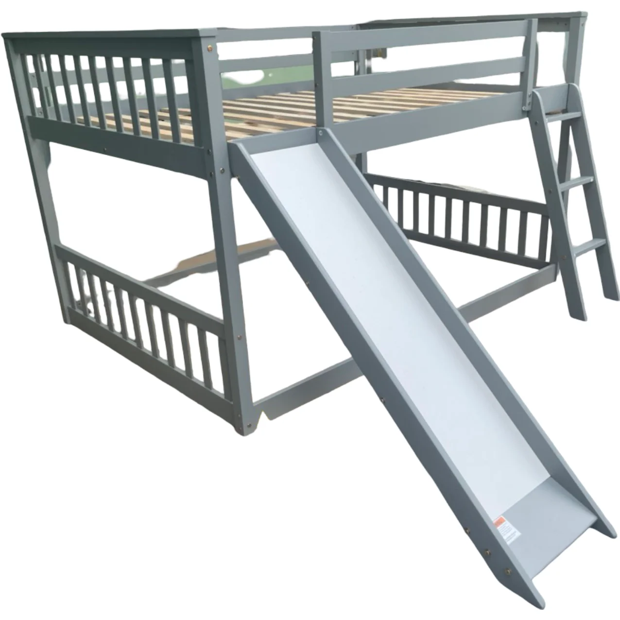Space-Saving Full Over Full Wooden Bunk Bed with Slatted Support and Safety Rails, Perfect for Children and Teen Rooms
Space-Saving Full Over Full Wooden Bunk Bed with Slatted Support and Safety Rails, Perfect for Children and Teen Rooms