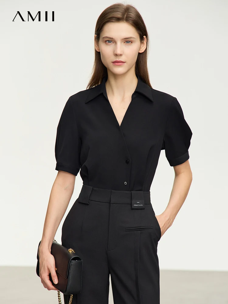 AMII Minimalism Women's Shirts & Blouses 2023 Summer New V Neck Lantern Sleeve Slim Office Lady Blouse Chiffon Chic Top 12342578
AMII Minimalism Women's Shirts & Blouses 2023 Summer New V Neck Lantern Sleeve Slim Office Lady Blouse Chiffon Chic Top 12342578