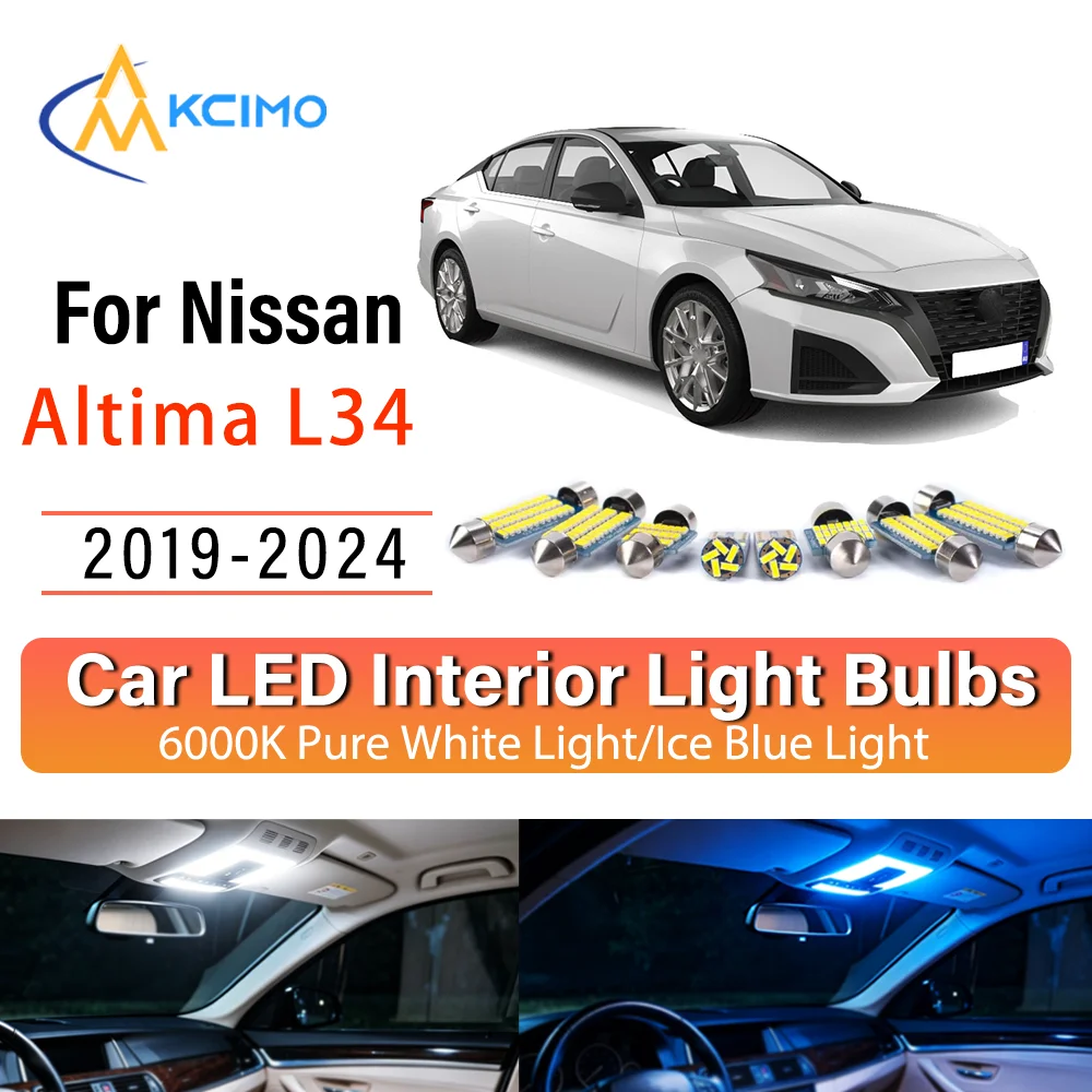 LED Interior Light Bulb Set For Nissan Altima L34 2019-2024 Easy Install Bright White/Blue Dome Map Door Courtesy Brights
LED Interior Light Bulb Set For Nissan Altima L34 2019-2024 Easy Install Bright White/Blue Dome Map Door Courtesy Brights