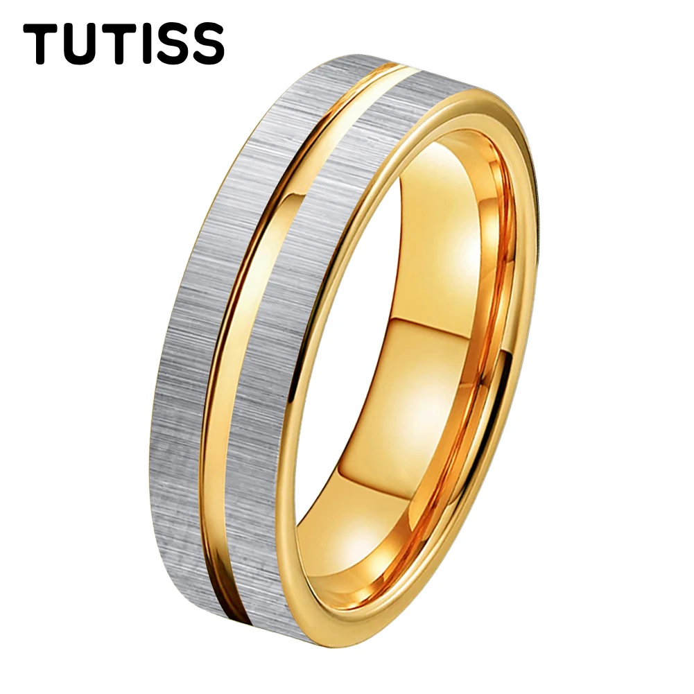 Dropshipping New 6mm Gold Color Tungsten Wedding Band Men Women Ring Center Groove Brushed Finish Shiny Forever Comfort Fit
Dropshipping New 6mm Gold Color Tungsten Wedding Band Men Women Ring Center Groove Brushed Finish Shiny Forever Comfort Fit