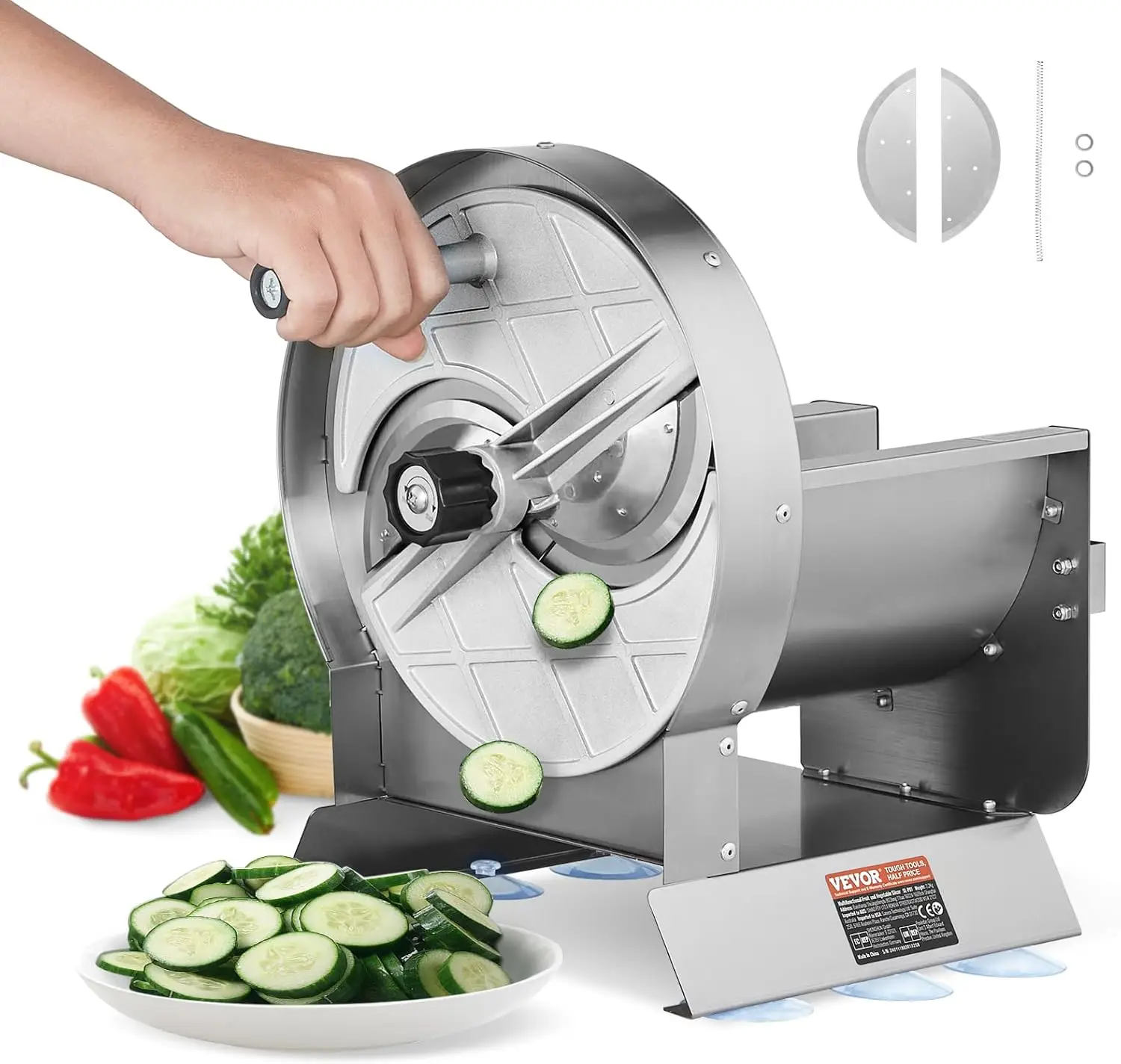 Adjustable Vegetable Fruit Slicer Machine, 0-12mm Thickness, Stainless Steel Cutter with 2 Blades for Kitchen
Adjustable Vegetable Fruit Slicer Machine, 0-12mm Thickness, Stainless Steel Cutter with 2 Blades for Kitchen