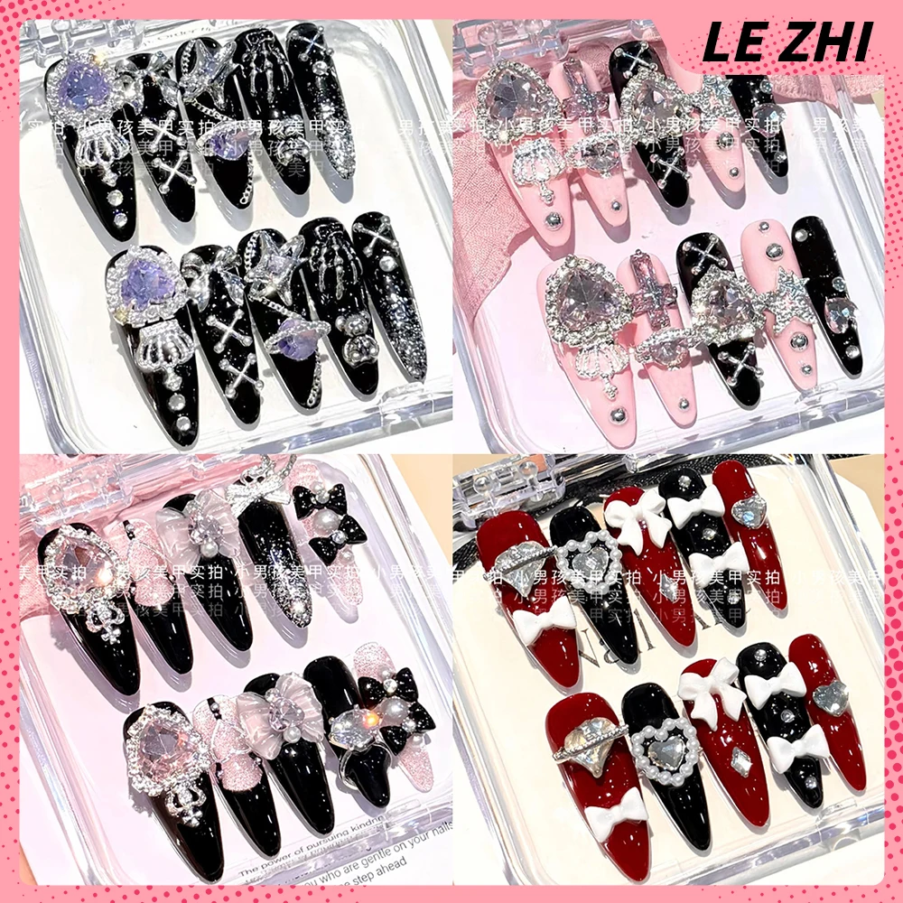 10Pcs Spice Girl Luxury Flash Cat Eyes Diamond Long Stiletto Handmade Fake Nails Colorful Bowknot Pearl Butterfly Press On Nails
10Pcs Spice Girl Luxury Flash Cat Eyes Diamond Long Stiletto Handmade Fake Nails Colorful Bowknot Pearl Butterfly Press On Nails