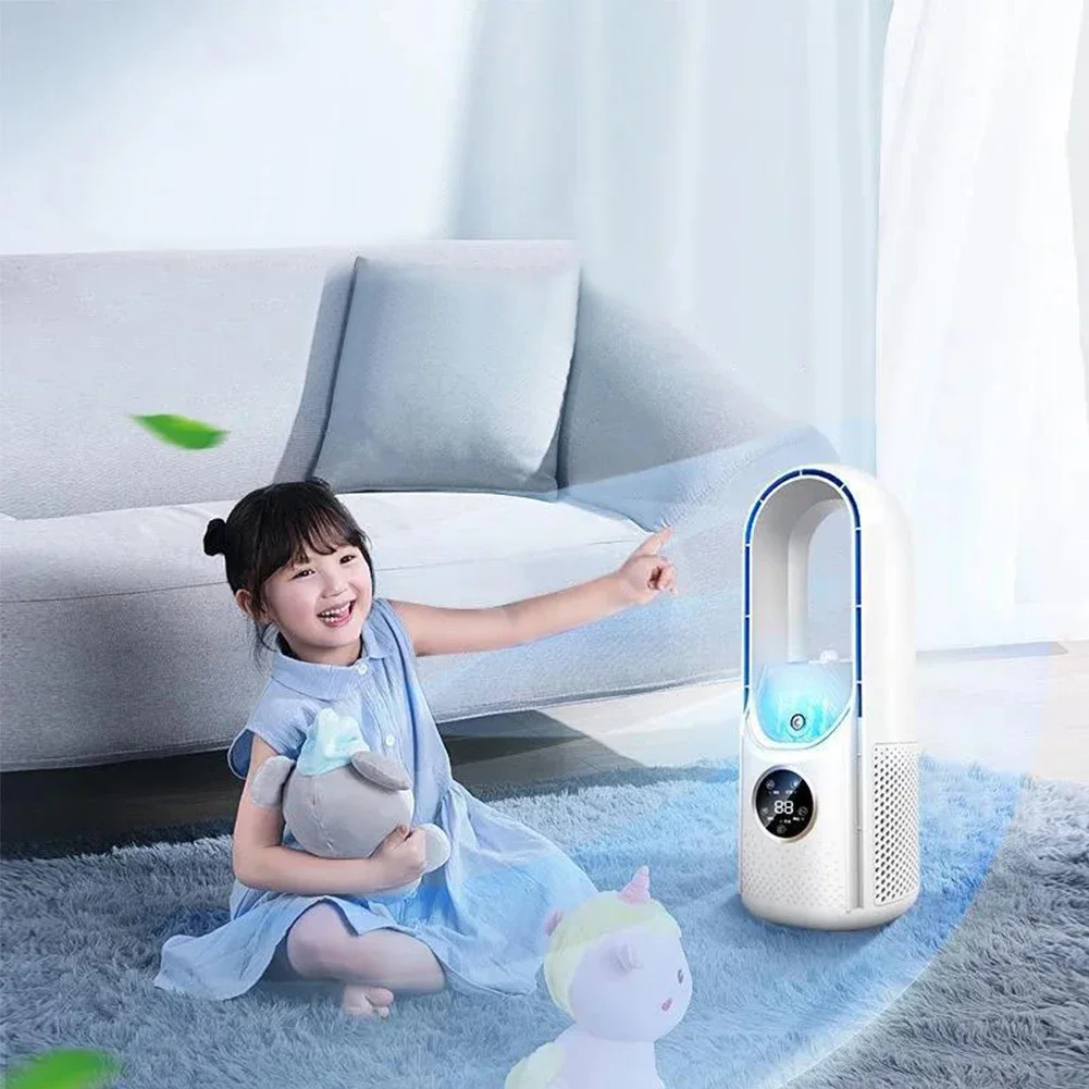 Portable Bladeless Electric Fan 6-speed Adjustable Low Noise Vertical Desktop Fanless Blade Cooler USB Small Cooling Fan
Portable Bladeless Electric Fan 6-speed Adjustable Low Noise Vertical Desktop Fanless Blade Cooler USB Small Cooling Fan