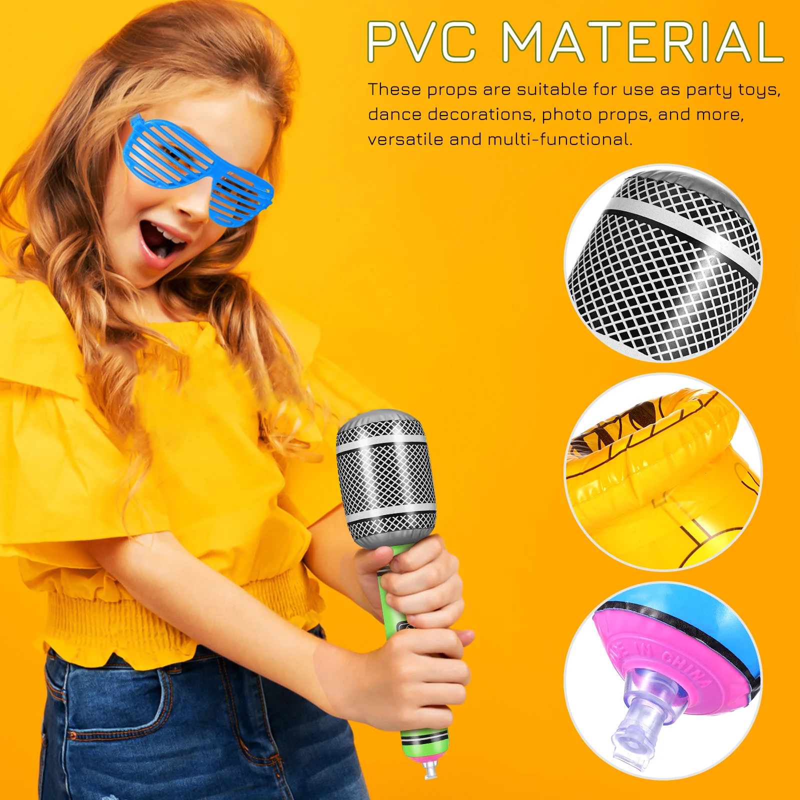 12Pcs Interactive Party Accessories Inflatable Instruments Blow Up Saxophone Microphones Music Birthday Decorations Photo Booth
12Pcs Interactive Party Accessories Inflatable Instruments Blow Up Saxophone Microphones Music Birthday Decorations Photo Booth