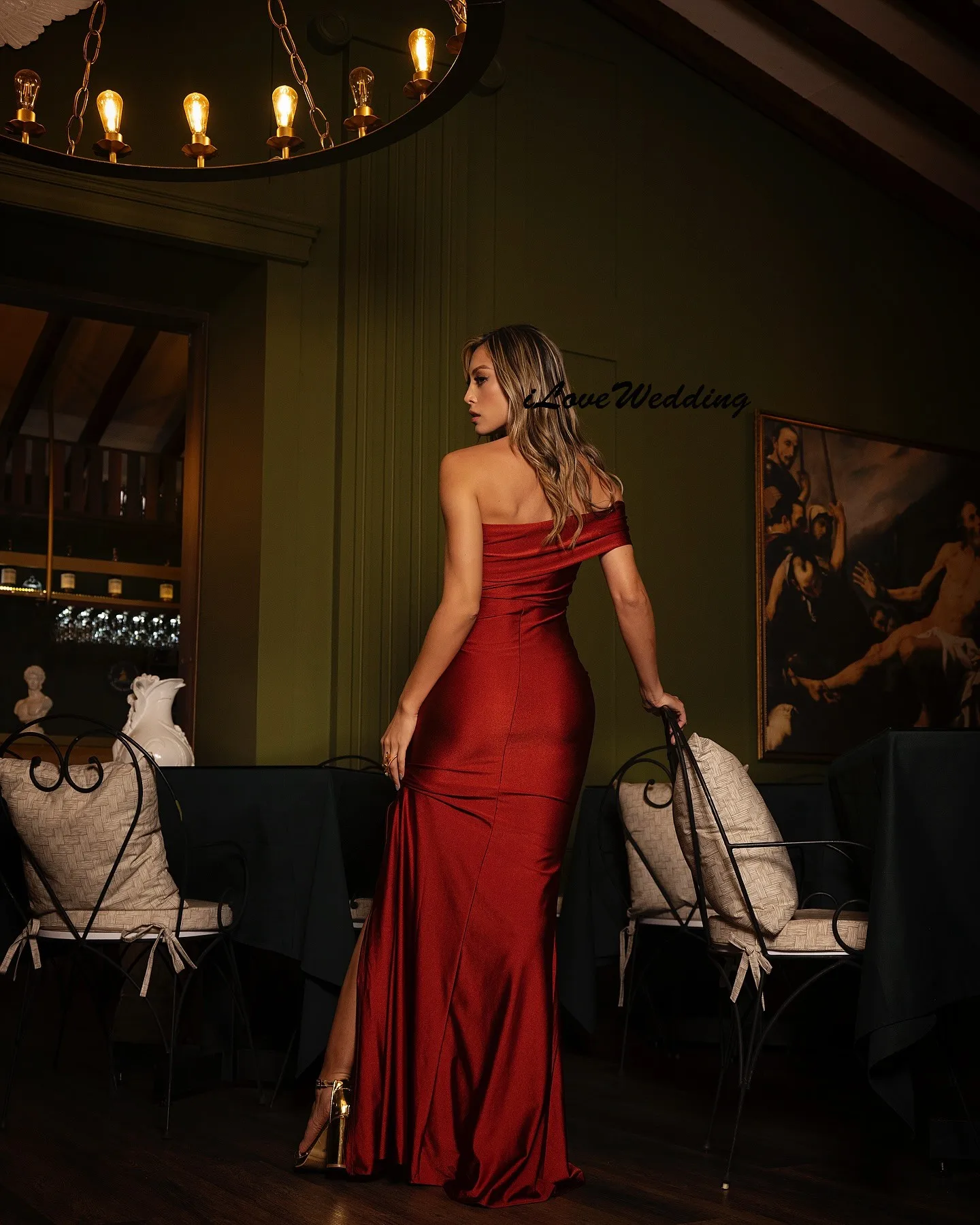 Rose Red One Shoulder Evening Dresses 2025 Satin Mermaid Women Party Dress Pleated Formal Gowns Elegant Prom Dresses Cuistomized
Rose Red One Shoulder Evening Dresses 2025 Satin Mermaid Women Party Dress Pleated Formal Gowns Elegant Prom Dresses Cuistomized