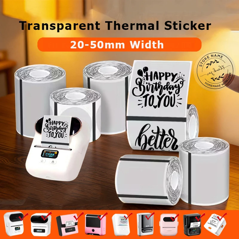 Munbyn/Nelko Transparent Label Sticker Thermal Paper for Phomemo M110 M220 M200 E210 P50 PM220 DETONG P1 WP9520 Maker
Munbyn/Nelko Transparent Label Sticker Thermal Paper for Phomemo M110 M220 M200 E210 P50 PM220 DETONG P1 WP9520 Maker