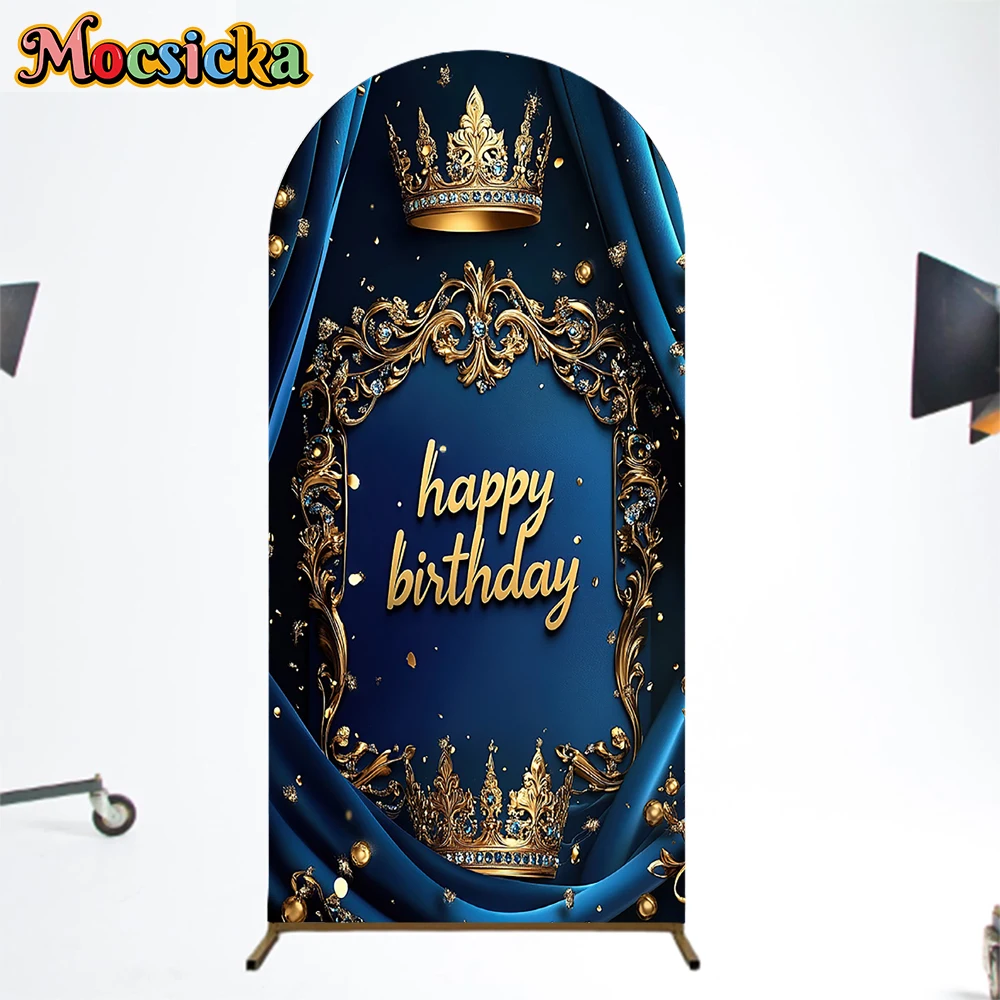 Mocsicka Happy Birthday Arch Backgrounds Covers Soft Double-Sided Crown Decors Door Baby Shower Boy Prince Photo Backdrops Props
Mocsicka Happy Birthday Arch Backgrounds Covers Soft Double-Sided Crown Decors Door Baby Shower Boy Prince Photo Backdrops Props