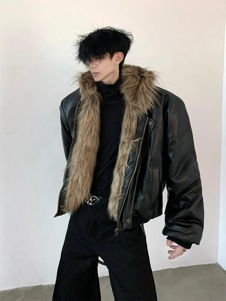 Double-Sided Wearable Thiened Warm Imitation Mink PU Leather Jaet Men's Winter Cotton Outerwear Coat
Double-Sided Wearable Thiened Warm Imitation Mink PU Leather Jaet Men's Winter Cotton Outerwear Coat
