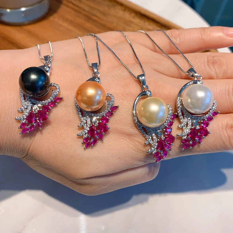 Jewelry Tahitian Pearl Necklace European and American Retro Micro-Inlaid Red Corundum Pearl Pendant
Jewelry Tahitian Pearl Necklace European and American Retro Micro-Inlaid Red Corundum Pearl Pendant